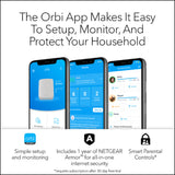Orbi RBK762S 5.4Gbps Triband 2-Pack WiFi 6 Mesh System with 1-Year Armor