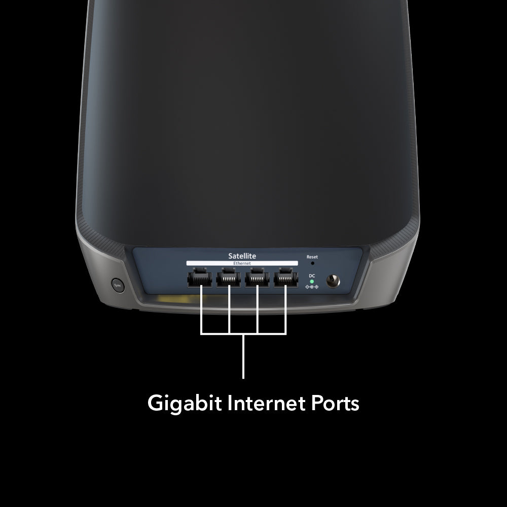 Orbi 6 Router Rear View Orbi RBS860B AX6000 Tri-Band Add-On WiFi 6 Mesh Satellite – netgearstore.in
