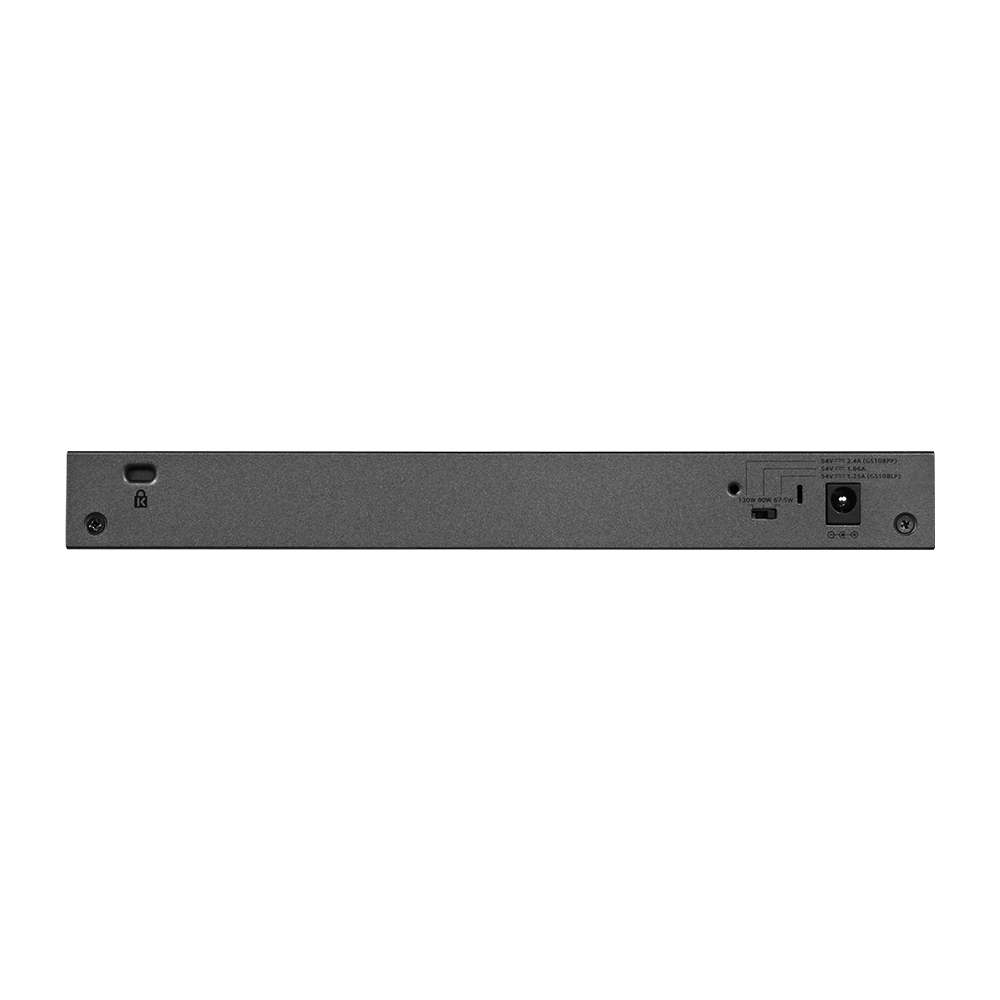 NETGEAR 8-Port Gigabit Ethernet Unmanaged PoE Switch (GS108LP) - with 8 x PoE+ @ 60W Upgradeable, Desktop/Rackmount