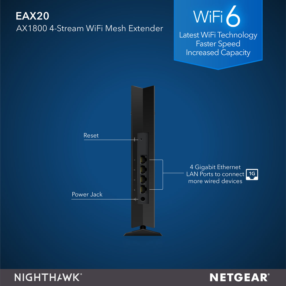 EAX20 4-Stream WiFi 6 Mesh Extender - AX1800