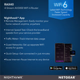 Nighthawk RAX40 AX4 WiFi 6 Router - AX3000