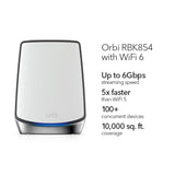 Orbi RBK854 AX6000 Tri-Band 4-Pack WiFi 6 Mesh System